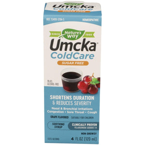 Natures Way, Umcka Cold Care Syrup Sugar Free Grape, 4 Fl Oz - The Oasis of Health