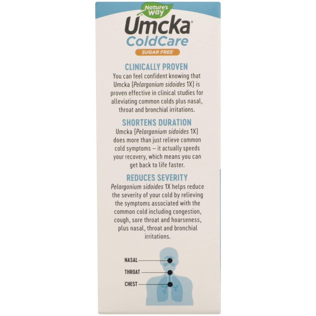 Natures Way, Umcka Cold Care Syrup Sugar Free Grape, 4 Fl Oz - The Oasis of Health
