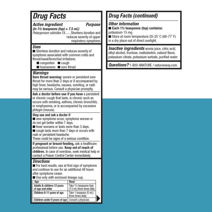 Nature's Way Umcka ColdCare, 4 Oz. - The Oasis of Health