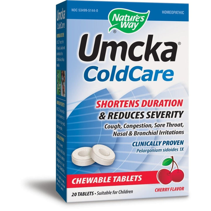 Nature's Way Umcka ColdCare Chewable, Cherry, 20 Count - The Oasis of Health