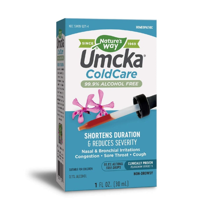 Nature's Way Umcka ColdCare Drops, Shortens Colds & Reduces Severity, Cherry Flavored Drops, 1 Fl. Oz - The Oasis of Health