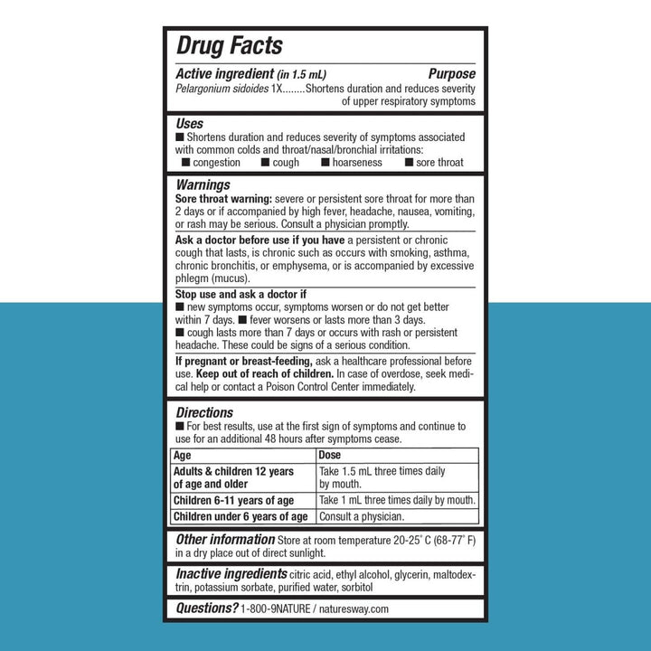 Nature's Way Umcka ColdCare Drops, Shortens Colds & Reduces Severity, Cherry Flavored Drops, 1 Fl. Oz - The Oasis of Health