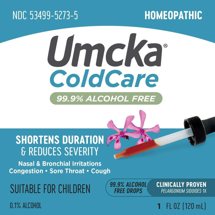 Nature's Way Umcka ColdCare Drops, Shortens Colds & Reduces Severity, Cherry Flavored Drops, 1 Fl. Oz - The Oasis of Health