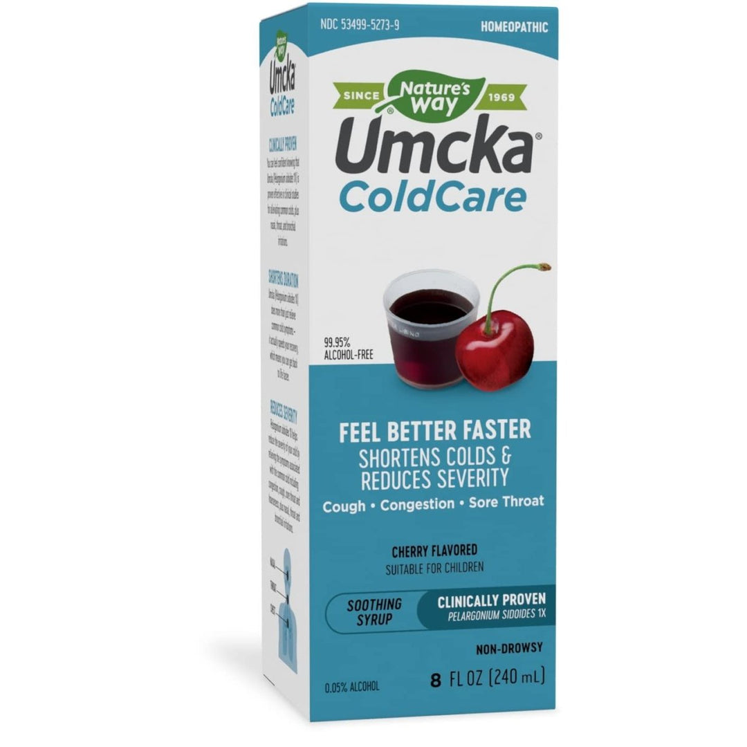Nature's Way Umcka ColdCare Shortens Duration & Reduces Severity, 99.95% Alcohol - Free Cherry, 8 Oz. - The Oasis of Health