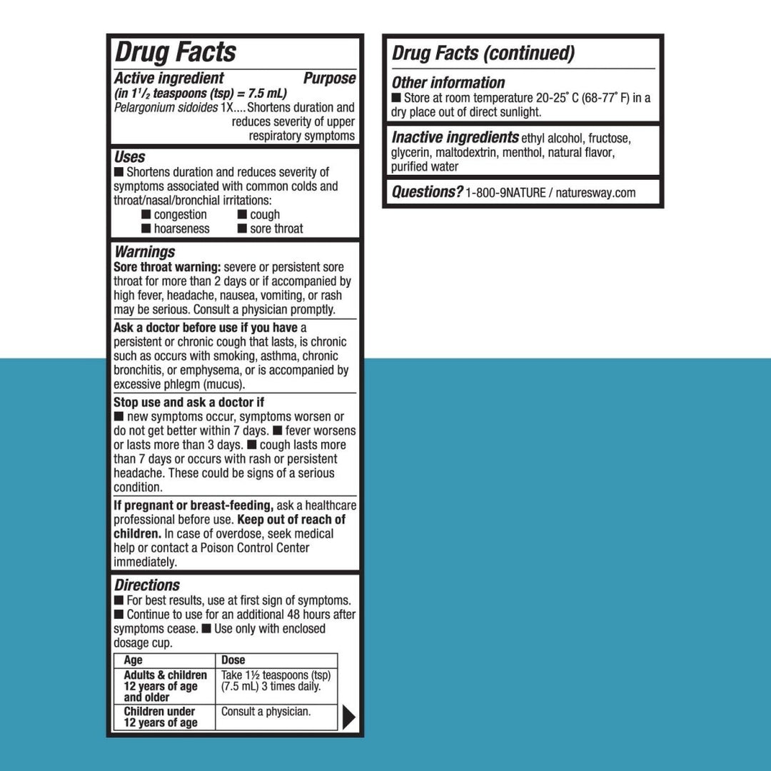 Nature's Way Umcka ColdCare Syrup - 4 Fl. Oz - The Oasis of Health