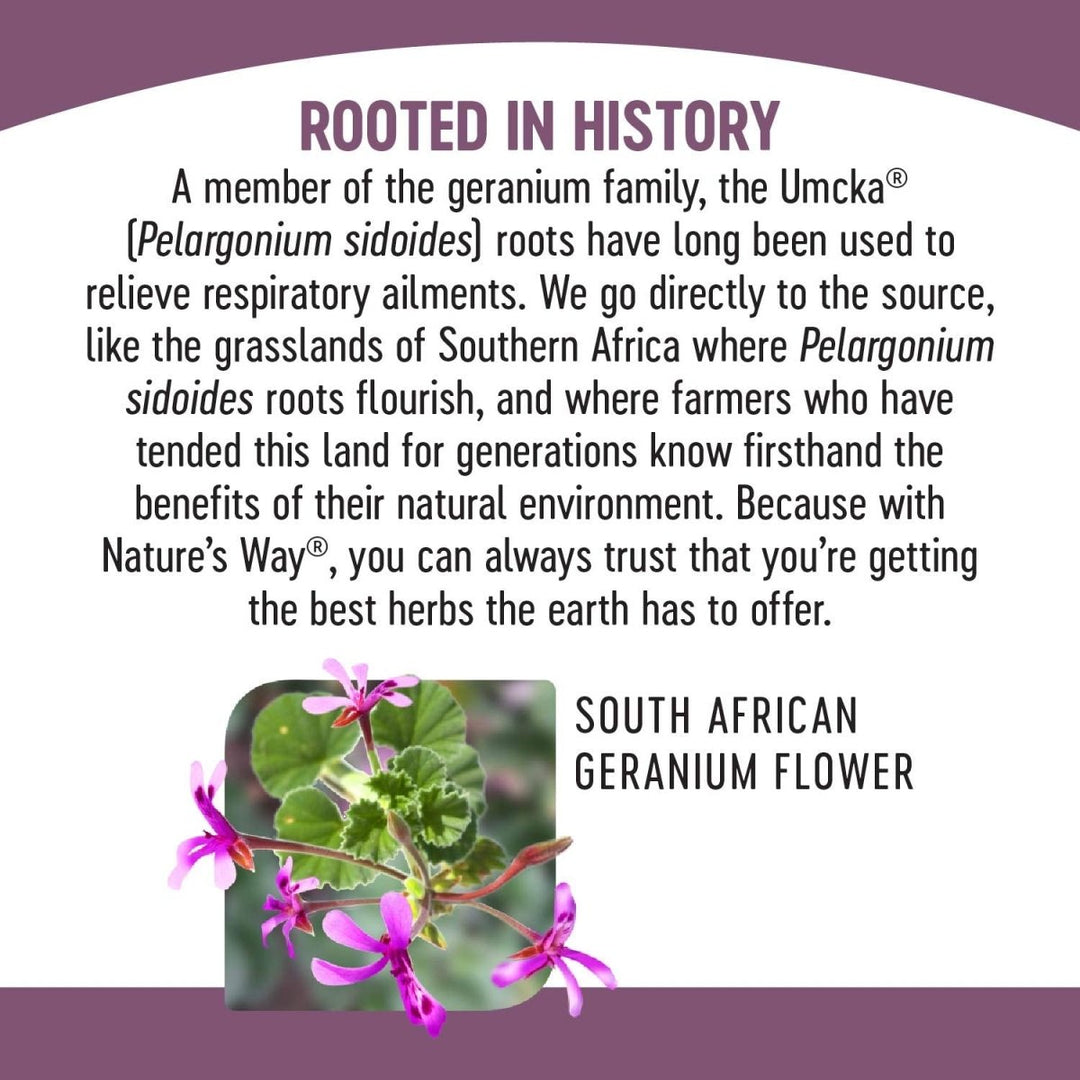 Nature's Way Umcka Cold+Flu Multi - Action Non - Drowsy Syrup, 99.95% Alcohol Free, 4 Oz, Berry Flavor - The Oasis of Health