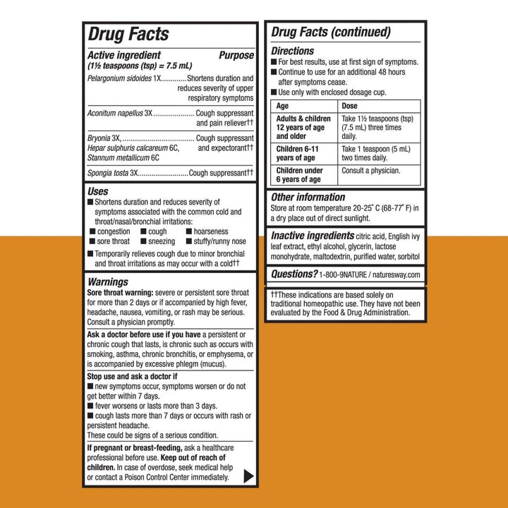 Nature's Way Umcka Cough Max Relief Syrup, 4 Oz - The Oasis of Health