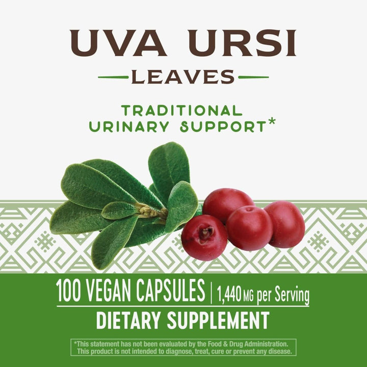 Nature's Way Uva Ursi 1440 mg 100 Capsules (Pack of 6) - The Oasis of Health
