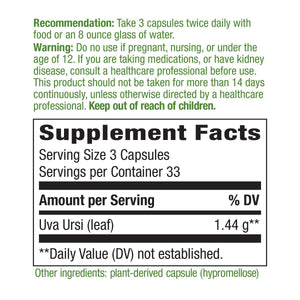 Nature's Way Uva Ursi 1440 mg 100 Capsules (Pack of 6) - The Oasis of Health