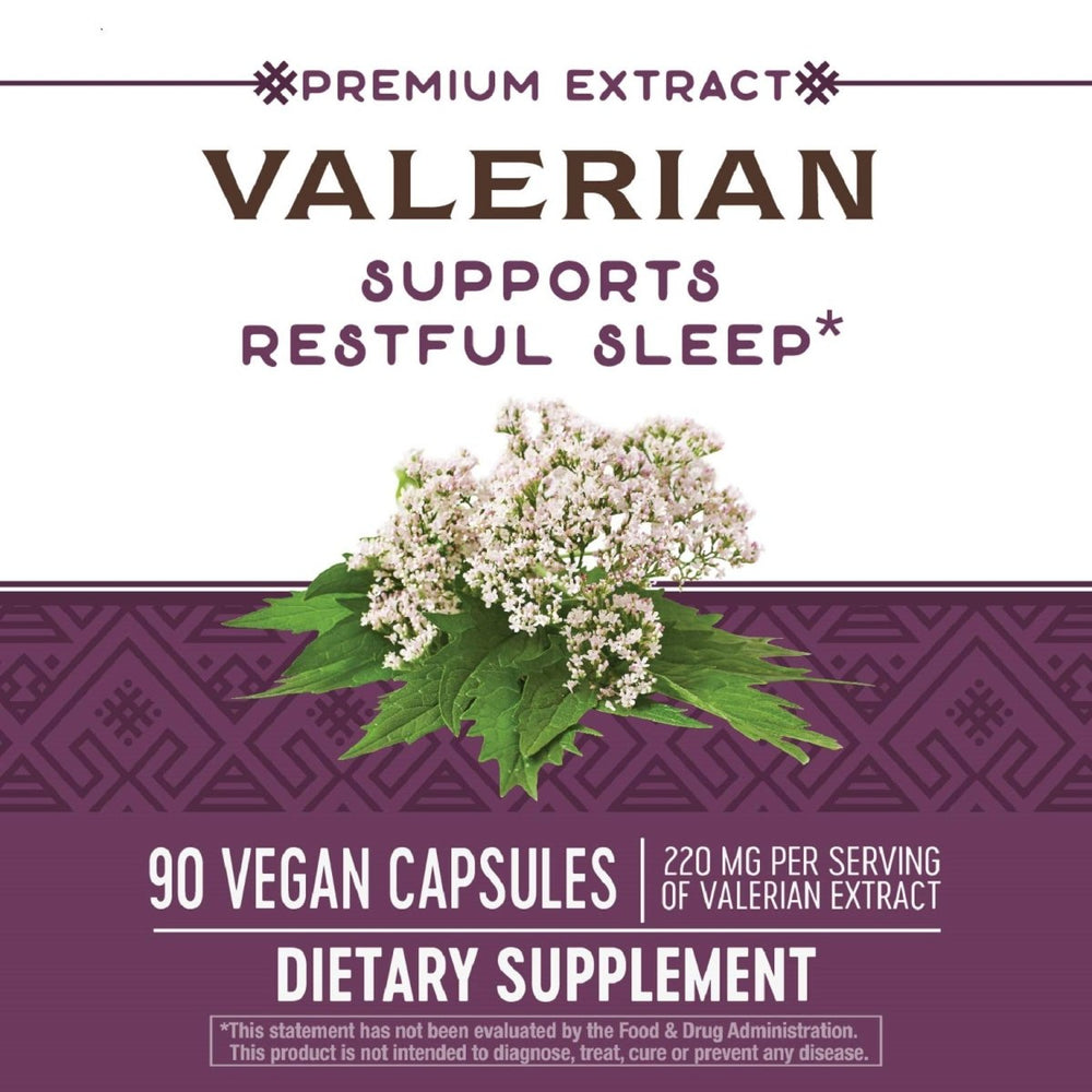 Nature's Way Valerian, Non - GMO, Gluten Free, 220 mg per serving, 90 Capsules - The Oasis of Health