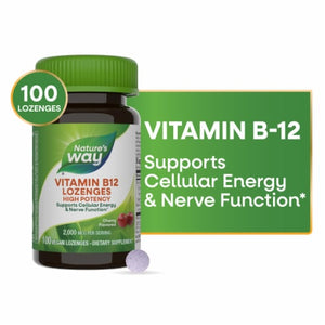 Nature's Way Vitamin B - 12 100 Vegan Lozenges - The Oasis of Health