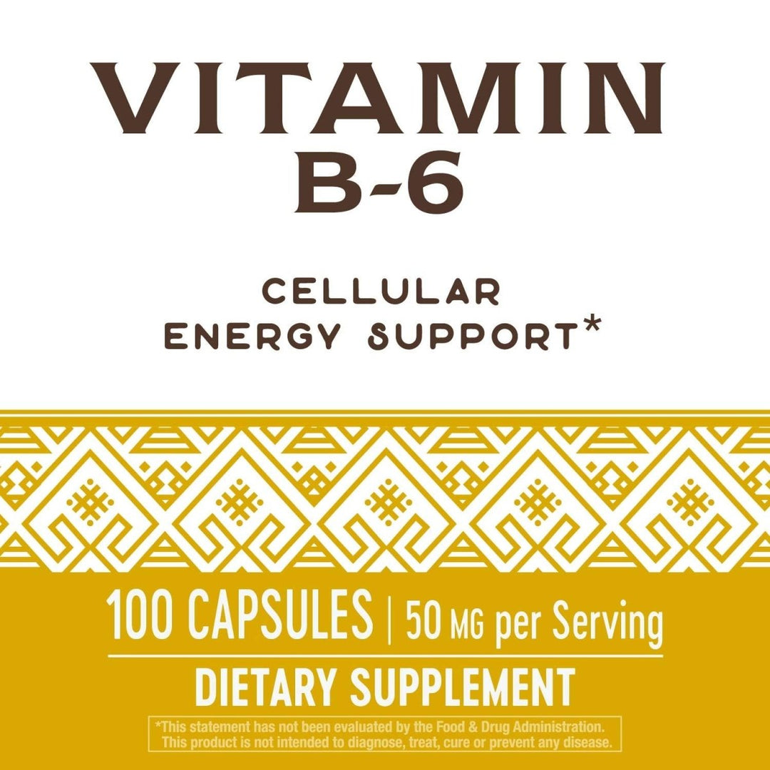 Nature's Way Vitamin B - 6, 50 mg per serving - The Oasis of Health