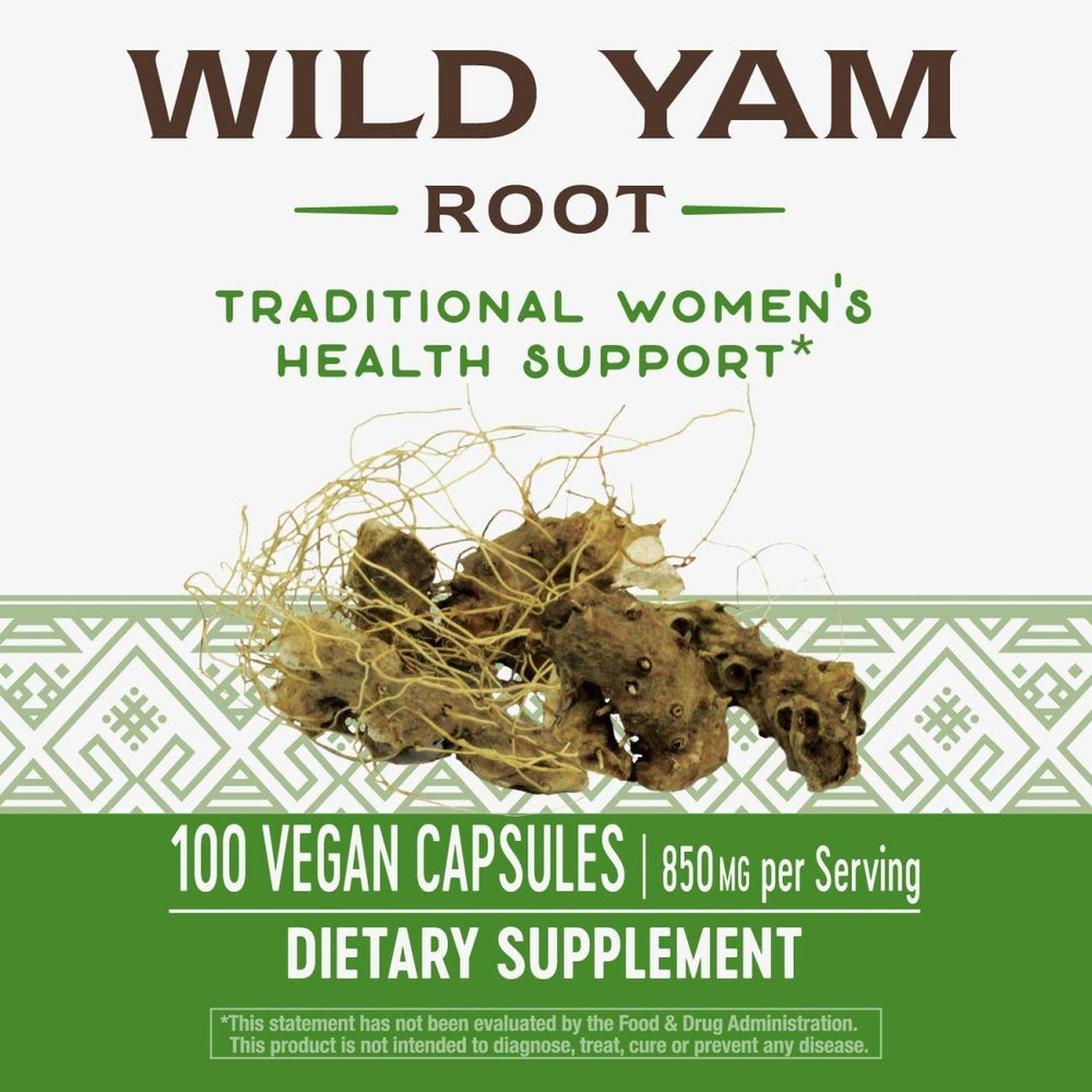Nature's Way Wild Yam Root - Soothes GI Discomfort - 100 Capsules - The Oasis of Health