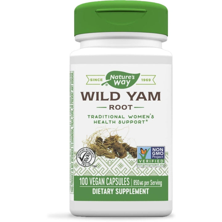 Nature's Way Wild Yam Root - Soothes GI Discomfort - 100 Capsules - The Oasis of Health