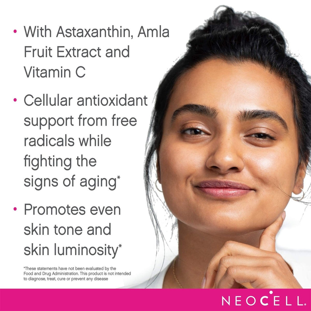 NeoCell Beauty Shield Collagen Gummies with Astaxanthin and Vitamin C For Skin Health, Blackberry Lemon, Gummies, 60 Count, 1 Bottle - The Oasis of Health