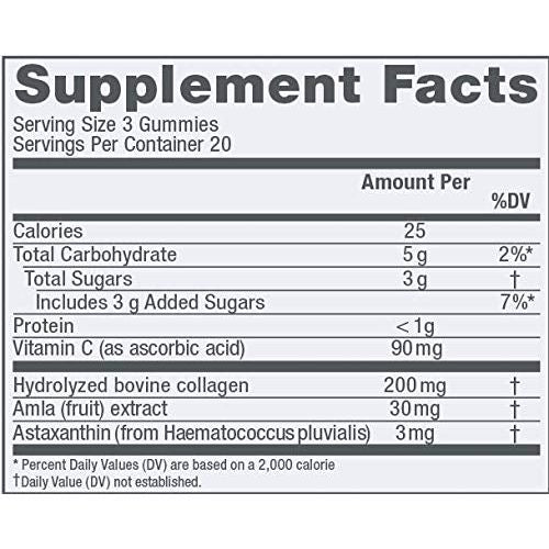 NeoCell Beauty Shield Collagen Gummies with Astaxanthin and Vitamin C For Skin Health, Blackberry Lemon, Gummies, 60 Count, 1 Bottle - The Oasis of Health