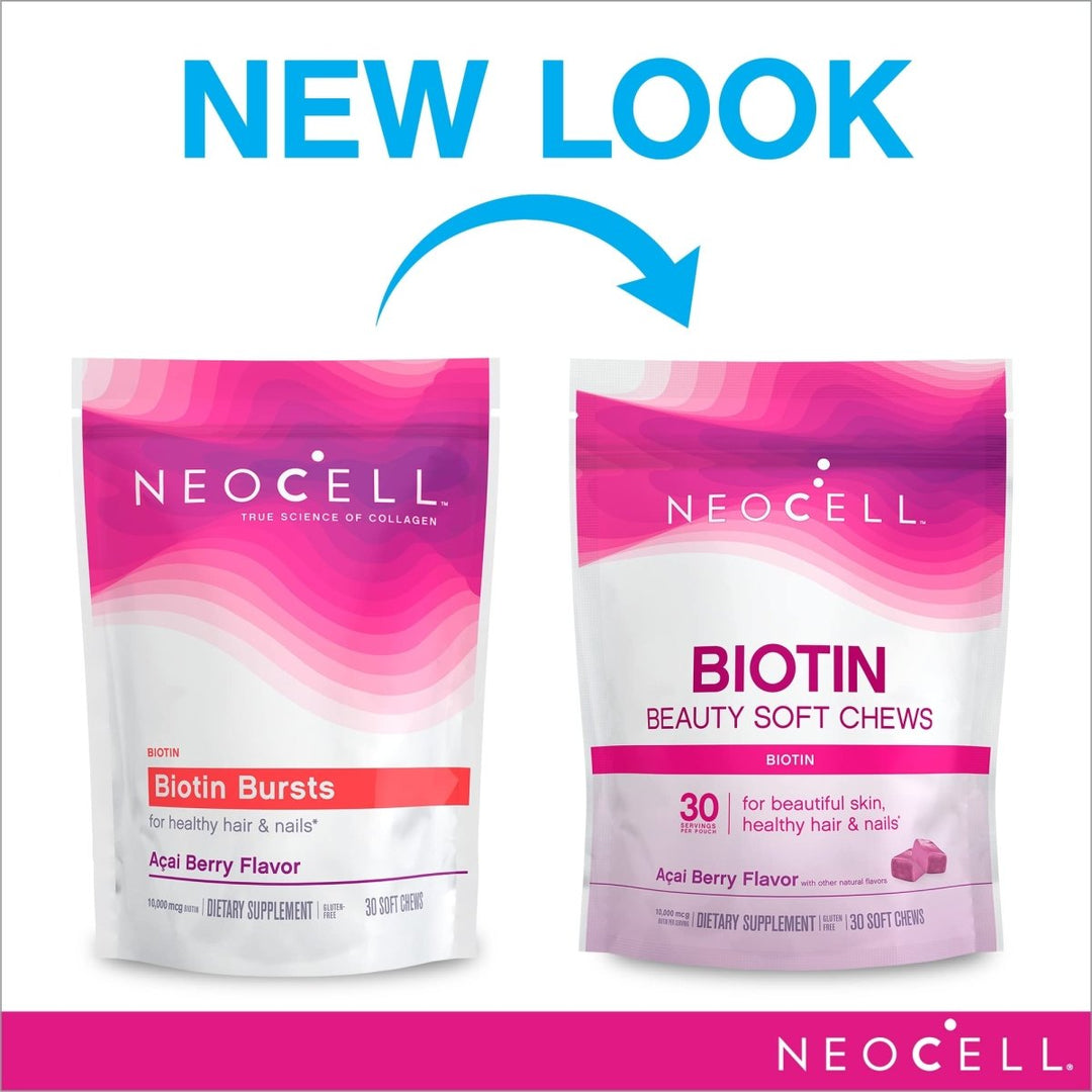 Biocell Chews NeoCell Biotin Beauty Soft Chews - Acai Berry Flavor - 30 Count – The ...