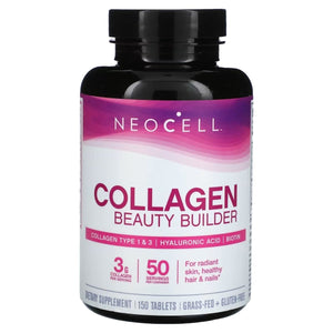 NeoCell Collagen Beauty Builder With Hyaluronic Acid and Biotin, Skin, Hair and Nails Supplement, Includes Antioxidants, Tablet, 150 Count, 1 Bottle - The Oasis of Health