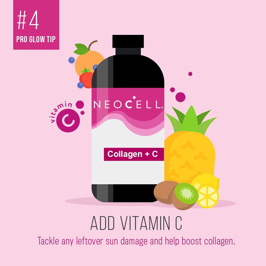 NeoCell Collagen Peptides + Vitamin C Liquid, 16 Oz - The Oasis of Health