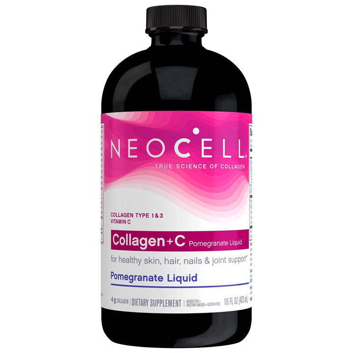 NeoCell Collagen Peptides + Vitamin C Liquid, 16 Oz - The Oasis of Health