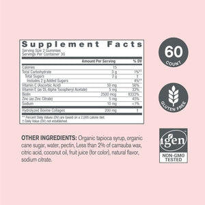 NeoCell Hair, Skin and Nails Beauty Builder With Collagen, Biotin and Vitamin C, Includes Antioxidants, Gummy, Lemon, 60 Count, 1 Bottle - The Oasis of Health