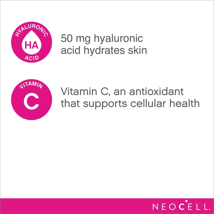 NeoCell Hyaluronic Acid Liquid with Vitamin C, Fights Collagen Depletion, Supports Tissue Hydration, Gluten Free, Berry, 16 Fl. Oz - The Oasis of Health