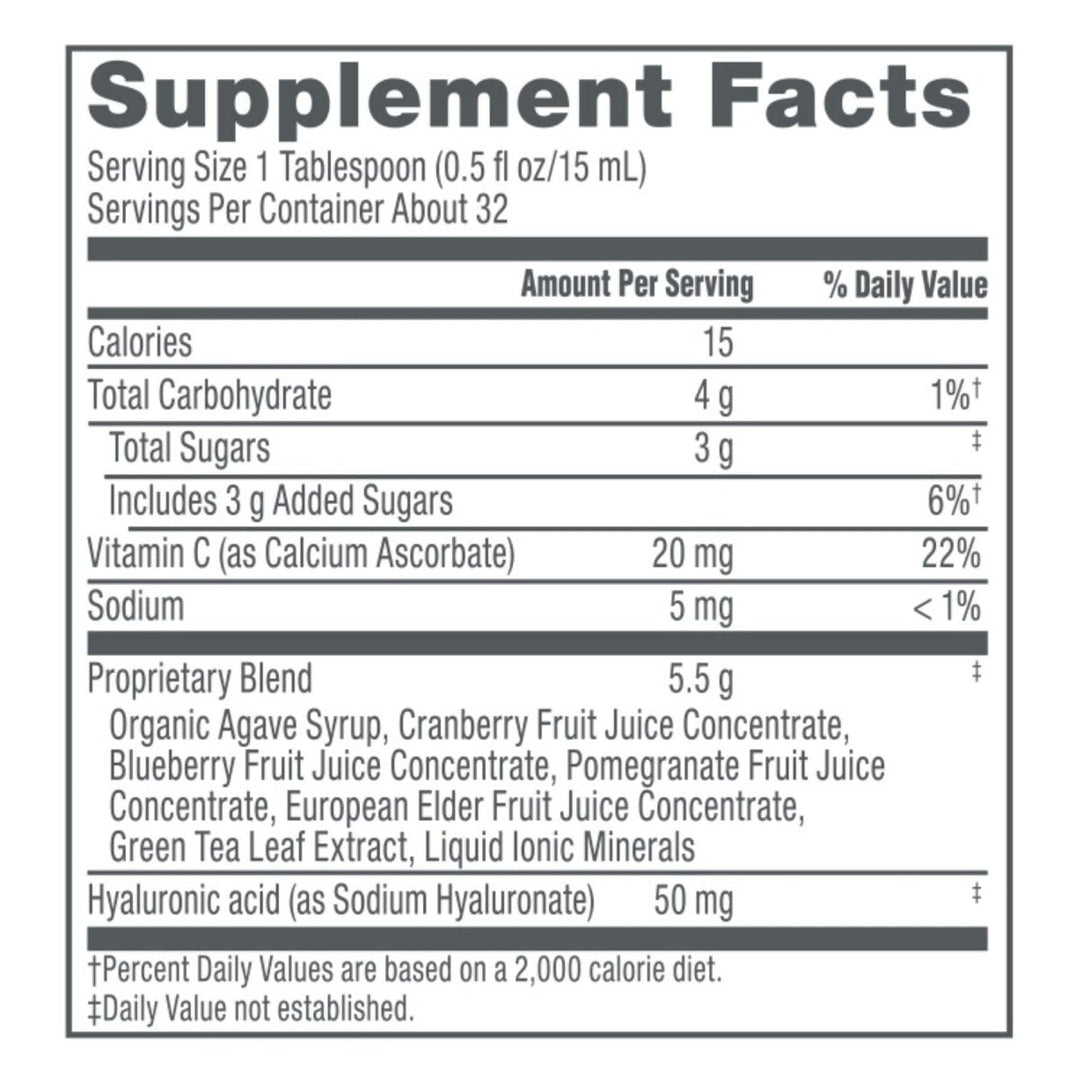 NeoCell Hyaluronic Acid Liquid with Vitamin C, Fights Collagen Depletion, Supports Tissue Hydration, Gluten Free, Berry, 16 Fl. Oz - The Oasis of Health