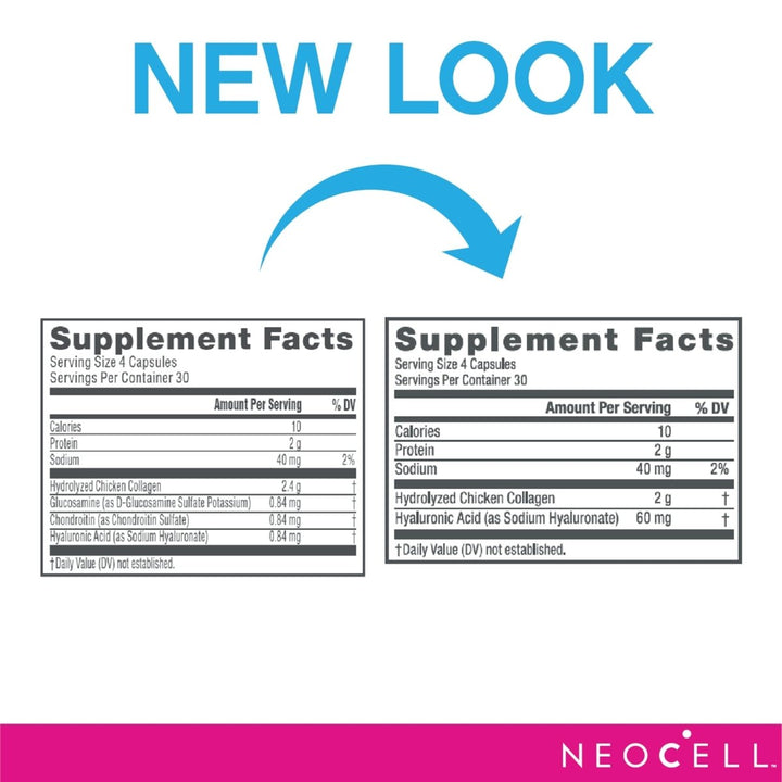 NeoCell Joint Complex with Collagen Type 2 and Hyaluronic Acid - 120 Capsules - The Oasis of Health