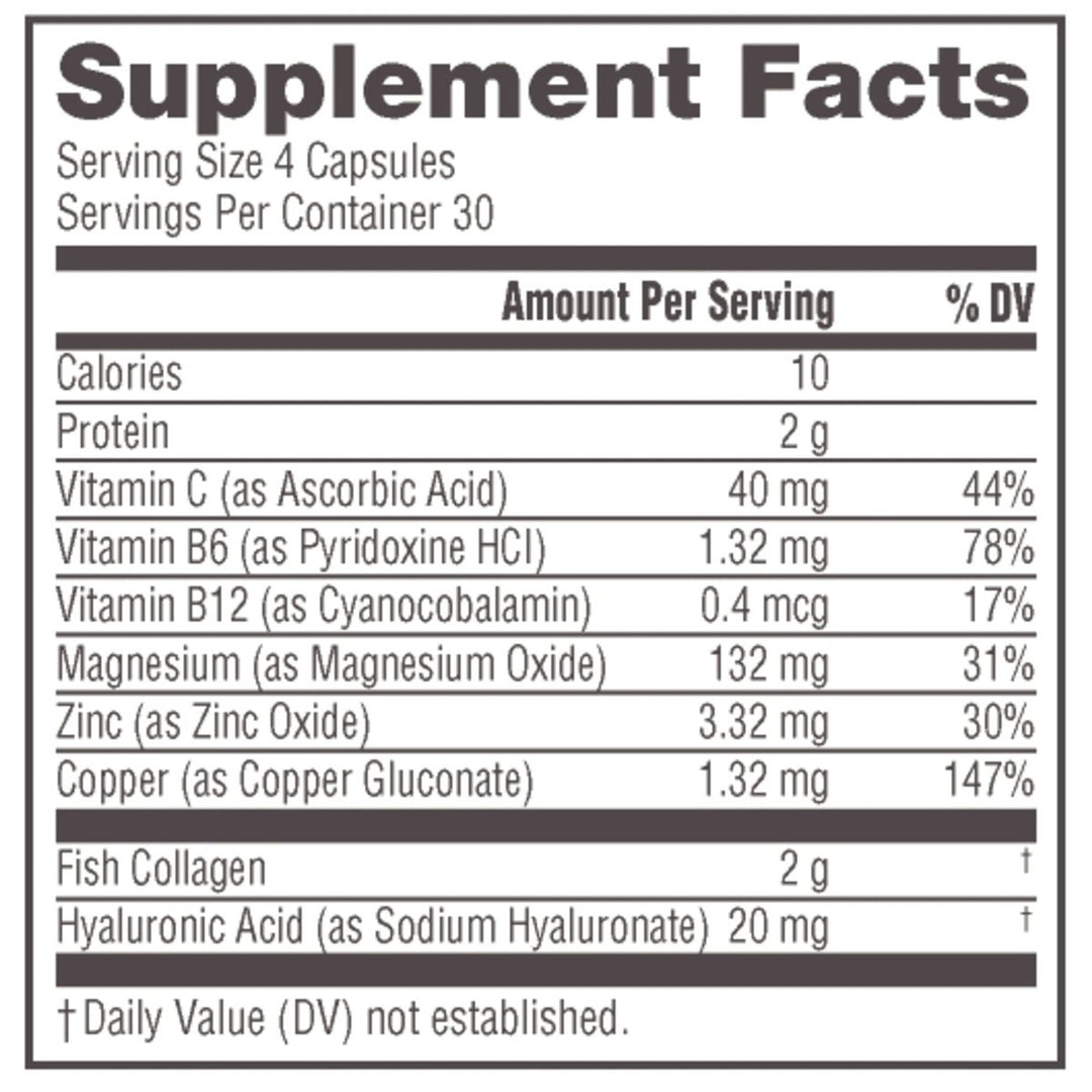 NeoCell Marine Collagen With Collagen Type 1 and 3 and Hyaluronic Acid, With Hydrolyzed Collagen, Skin Health Supplement, Capsule, 120 Count, 1 Bottle - The Oasis of Health