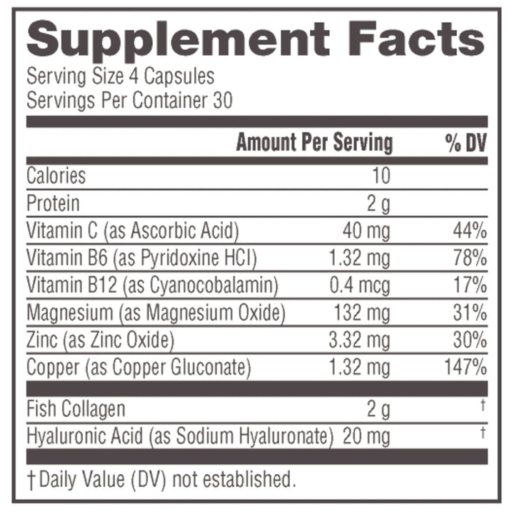 NeoCell Marine Collagen With Collagen Type 1 and 3 and Hyaluronic Acid, With Hydrolyzed Collagen, Skin Health Supplement, Capsule, 120 Count, 1 Bottle - The Oasis of Health