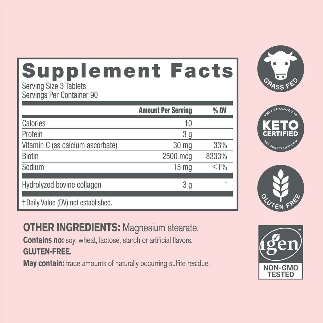 NeoCell Super Collagen With Vitamin C and Biotin, Skin, Hair and Nails Supplement, Includes Antioxidants, Tablet, 180 Count, 1 Bottle - The Oasis of Health