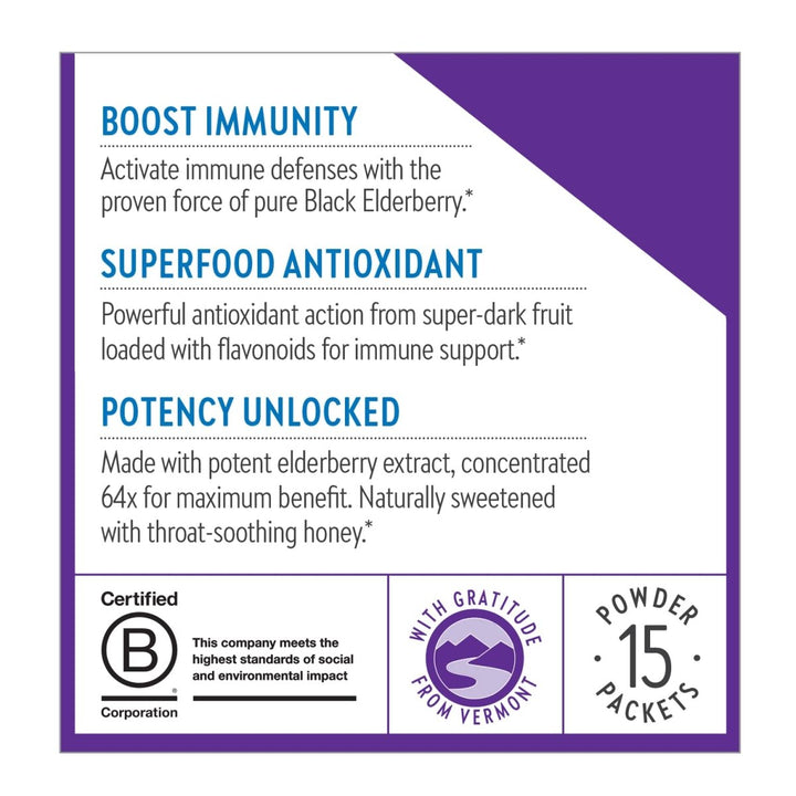 New Chapter Elderberry Powder On The Go Sticks 12 Packets - The Oasis of Health