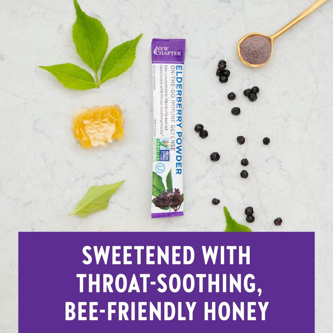 New Chapter Elderberry Powder On The Go Sticks 12 Packets - The Oasis of Health