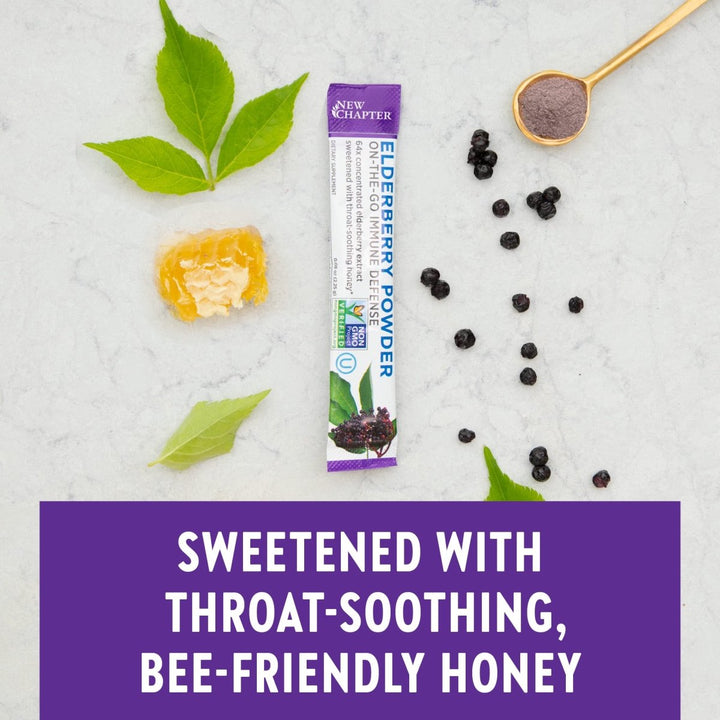 New Chapter Elderberry Powder On The Go Sticks 12 Packets - The Oasis of Health