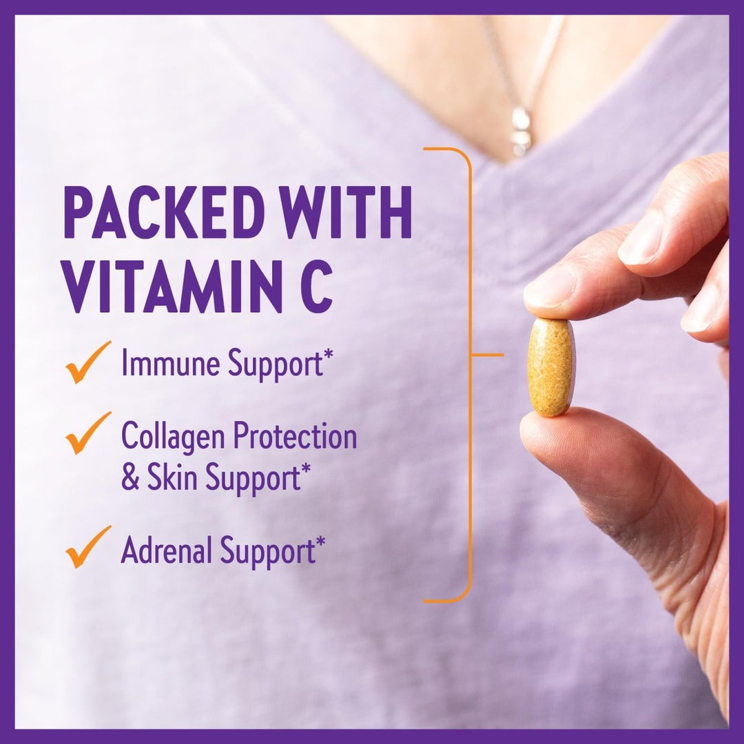 New Chapter Fermented Activated C Complex, Rich in Vitamin C for Immune Health, Collagen Protection + Adrenal Support, Made with Organic Herbs, Non - GMO, 60 Count - The Oasis of Health