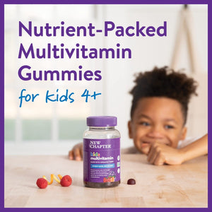 New Chapter Kids Multivitamin Gummies - 50% Less Sugar, Kids Gummy Vitamins with Vitamins C, D3 & Zinc, Non - GMO, Gluten Free, Berry - Citrus, 60ct - The Oasis of Health