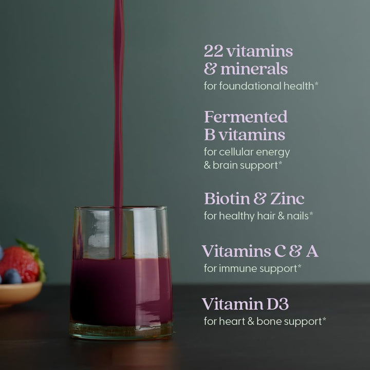 New Chapter Liquid Multivitamin + Mineral Supplement for Whole - Body Benefits, 100% Delicious Multivitamin for Adults, Teens & Kids 2+, Ready to Absorb Faster, Mixed Berry Flavored, 30 oz - The Oasis of Health