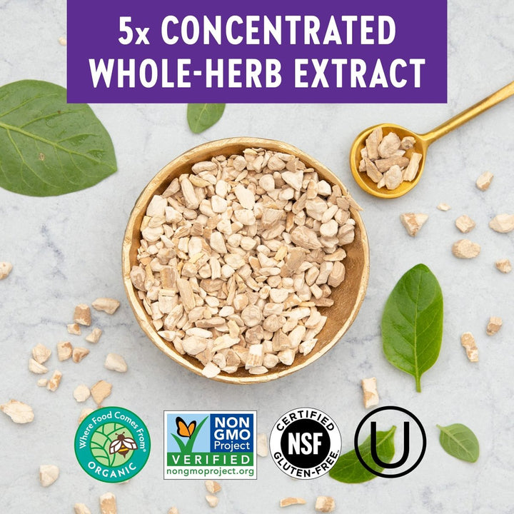 New Chapter Organic Ashwagandha Supplement, One Capsule a Day of Adaptogens for Stress Relief, Mood Support, & Energy, Vegan, 60 Count - The Oasis of Health