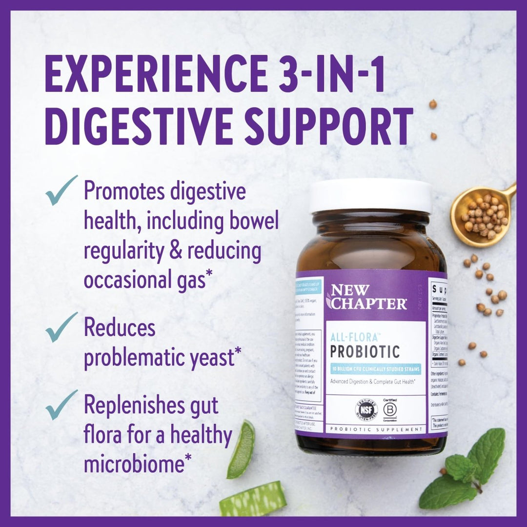 New Chapter Probiotic All - Flora - 30 ct (1 Month Supply - The Oasis of Health
