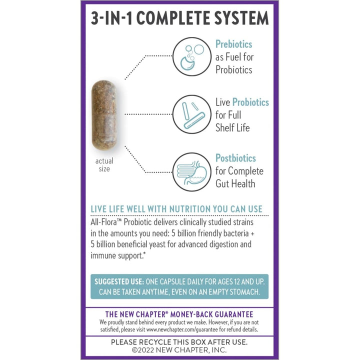New Chapter Probiotic All - Flora - 30 ct (1 Month Supply - The Oasis of Health