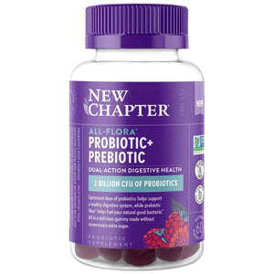New Chapter Probiotic Gummies for Women and Men, All - Flora (1 Month Supply) – 55% Less Sugar+, Formulated for Holistic Gut Health Support with Probiotics + Prebiotic Fiber + 100% Vegan + Non - GMO - The Oasis of Health