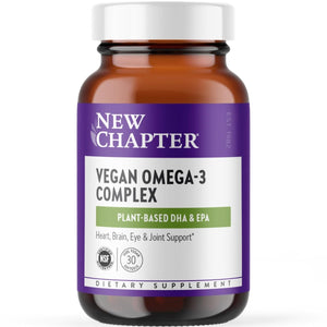 New Chapter Vegan DHA, EPA, and DPA Supplement - Vegan Omega - 3 Complex - 30 Vegan Softgels - The Oasis of Health
