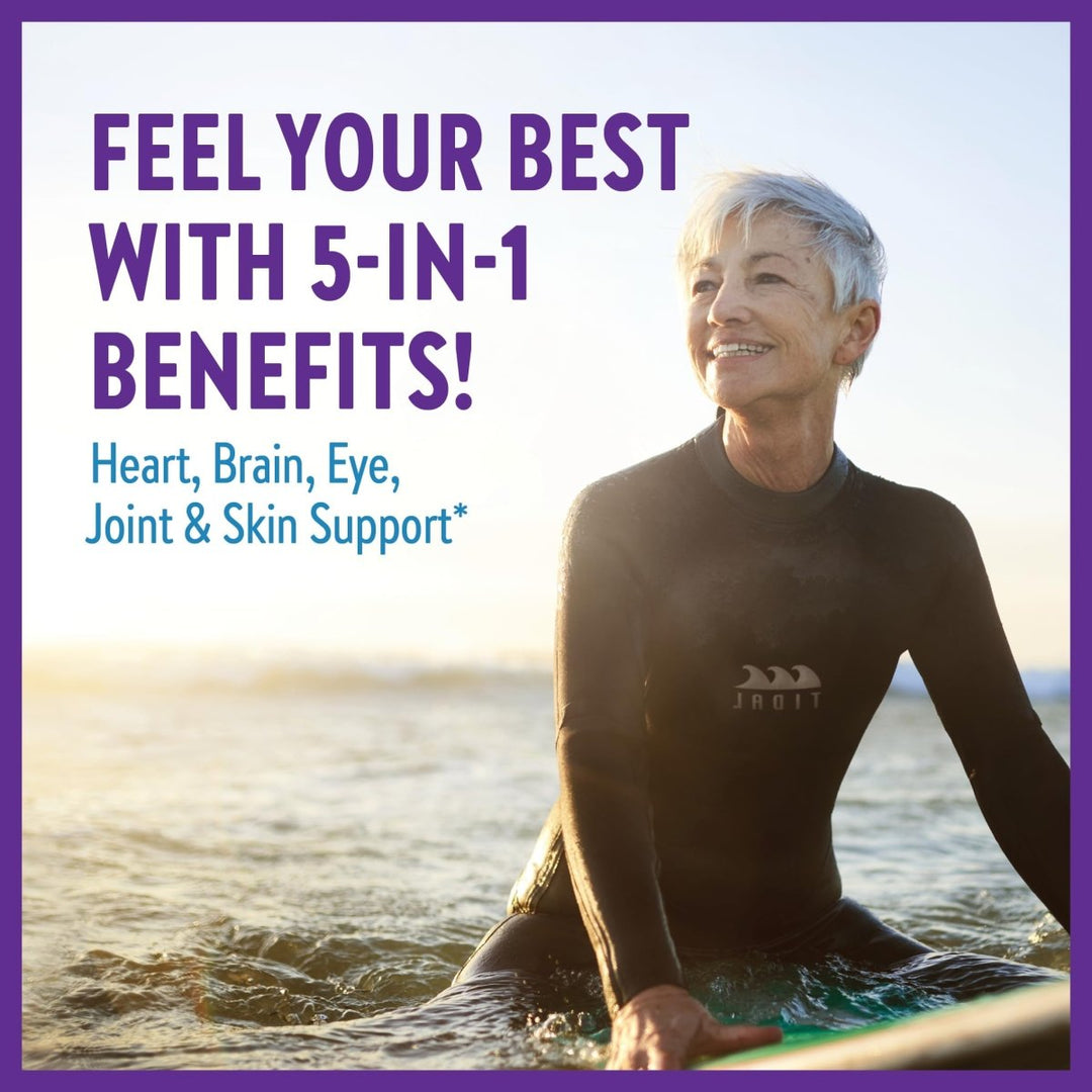 New Chapter Wholemega Fish Oil Supplement - Wild Alaskan Salmon Oil with Omega - 3 + Vitamin D3 + Astaxanthin + Sustainably Caught - 180 ct Tiny Caps, 500mg Softgels - The Oasis of Health