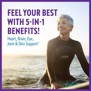 New Chapter Wholemega Fish Oil Supplement - Wild Alaskan Salmon Oil with Omega - 3 + Vitamin D3 + Astaxanthin + Sustainably Caught - 180 ct Tiny Caps, 500mg Softgels - The Oasis of Health