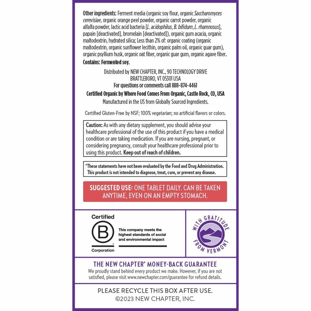 New Chapter Women's Multivitamin 50 Plus for Cellular Energy, Heart & Immune Support with 20+ Nutrients + Astaxanthin - Every Woman's One Daily 55+, Gentle on The Stomach, 72 Count - The Oasis of Health