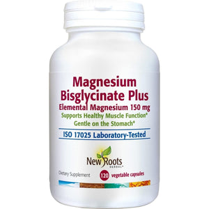 New Roots Herbal Magnesium Bisglycinate 150 mg Elemental Magnesium 120 Capsules - The Oasis of Health
