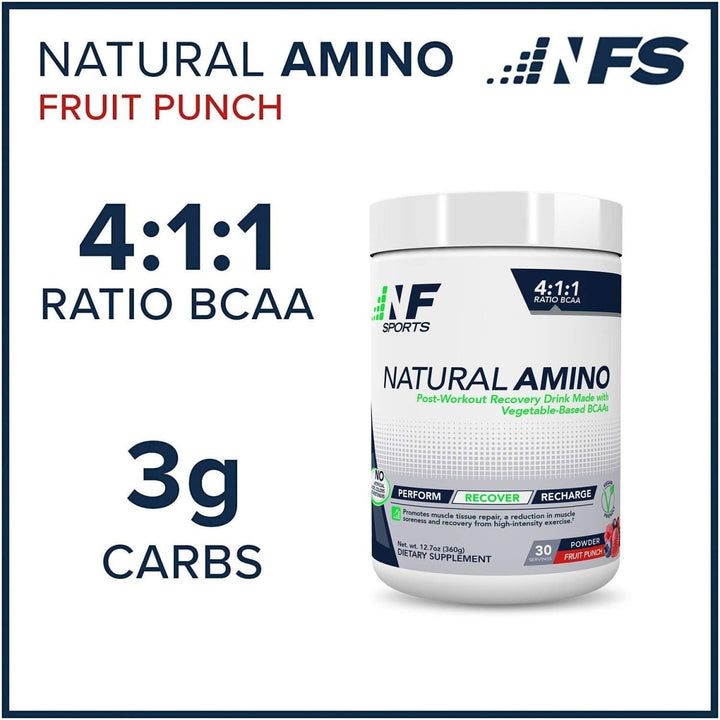 NF Sports - Natural Amino Post - Workout Recovery Drink Fruit Punch - 12.7 oz. - The Oasis of Health