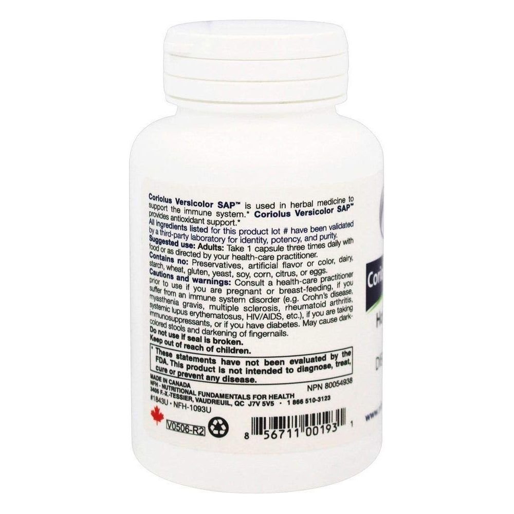 NFH - Coriolus Vericolor SAP - 60 Capsules - The Oasis of Health