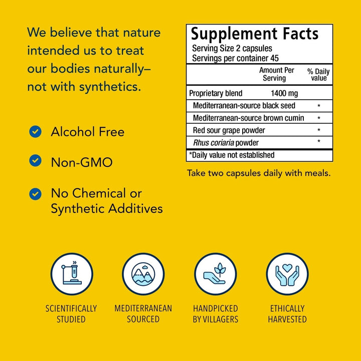 North American Herb Black Seed Plus 90 Vcaps - NF0002 - The Oasis of Health