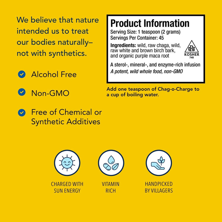 NORTH AMERICAN HERB & SPICE Chag - o - Charge - 3.2 oz. - 45 Servings NF0147 - The Oasis of Health